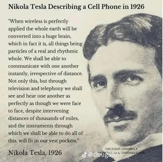 Nikola Tesla Describing a Cell Phone in 1926. 