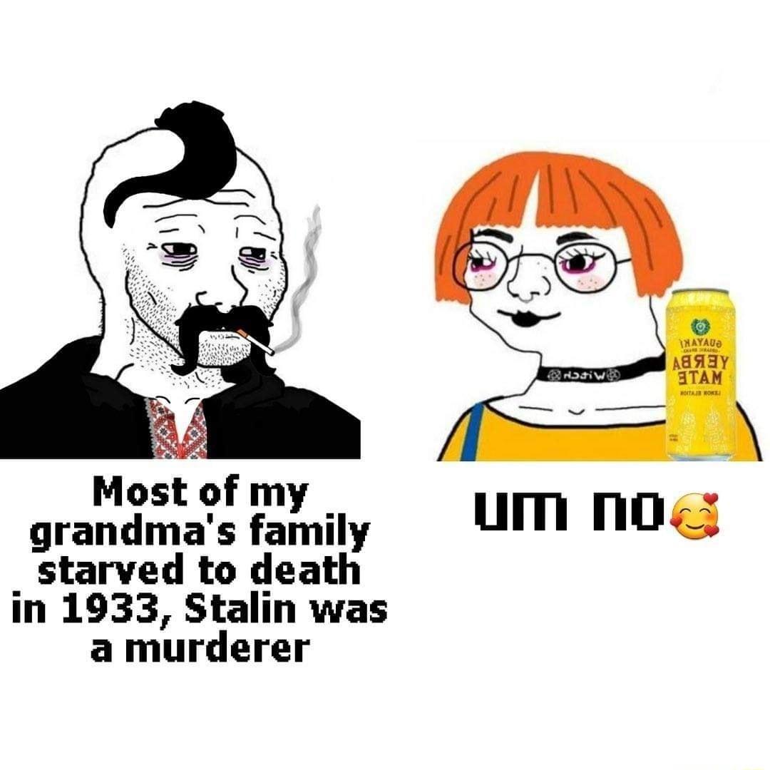 M t f grangws lynily um nog starved to death in 1933 Stalin was a murderer