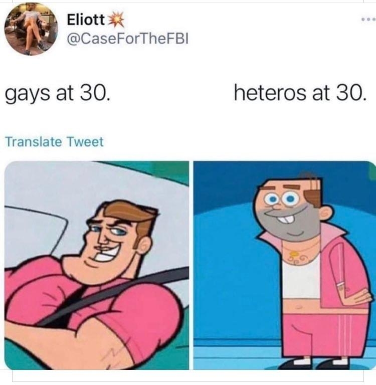 Eliott 3 1 CaseForTheFBI gays at 30 heteros at 30 Translate Tweet y