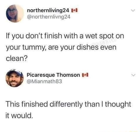 northernliving24 11 by northernlivng24 If you dont finish with a wet spot on your tummy are your dishes even clean M Picaresque Thomson i1 Mianmath83 This finished differently than thought it would