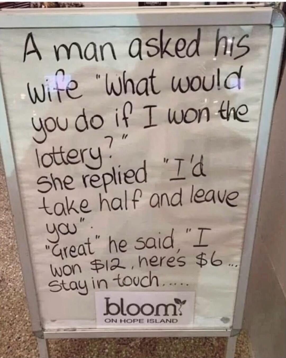 A man asked his wife 