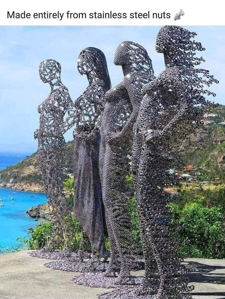 Made entirely from stainless steel nuts