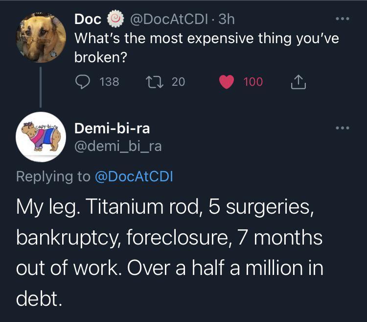 ges Doc DocAtCDI 3h 8 Whats the most expensive thing youve broken 18 W20 100 N Q Demi bi ra demi_bi_ra REIVilale RN IBIeI1b WVATe RN ETalUaglele SRS e STs R bankruptcy foreclosure 7 months out of work Over a half a million in debt