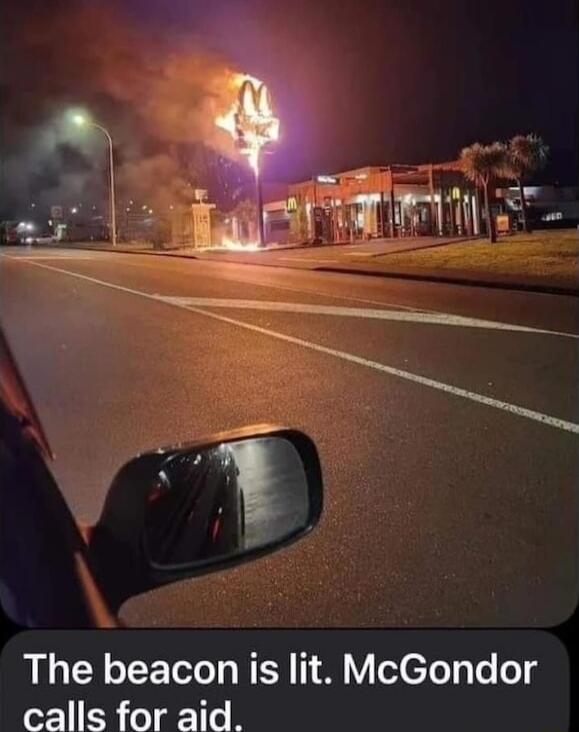 The beacon is lit McGondor calls for aid