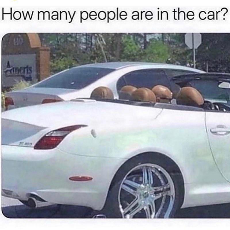 How many people are in the car