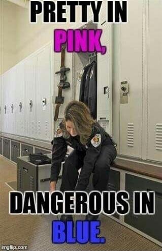 PRETTY IN PINK, DANGEROUS IN BLUE.