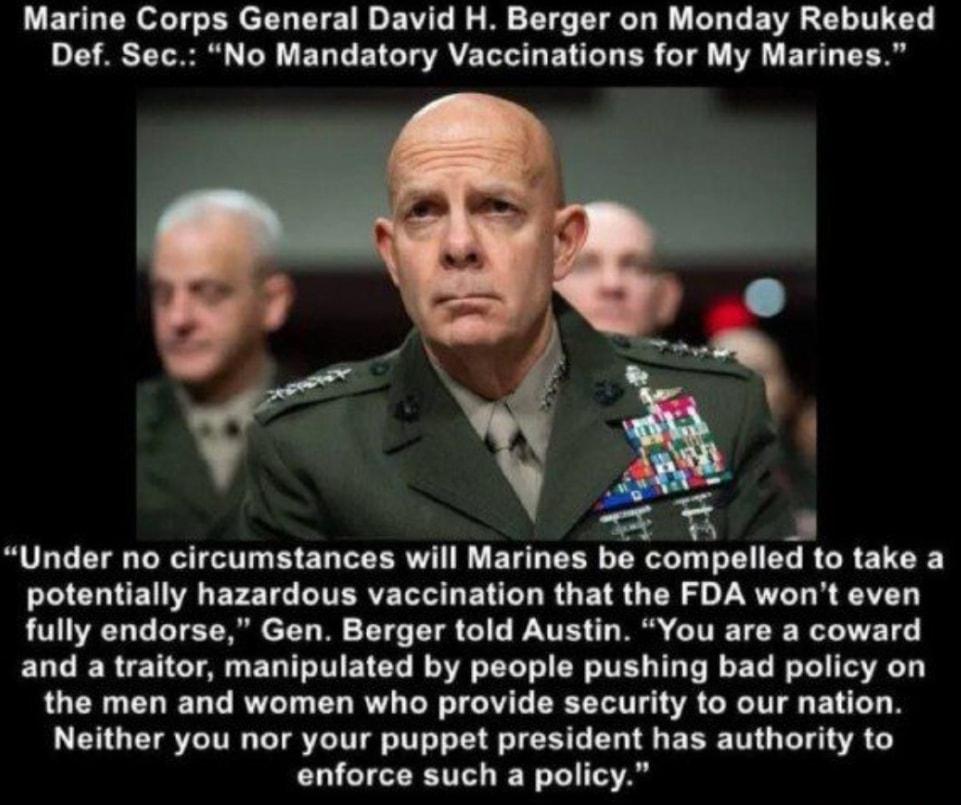 Marine Corps General David H Berger on Monday Rebuked VAT N U EL G EIGATETE G ET L TR T IR BT T 3 o VLT T R T B ELTCERTT T T R R L T Y R G R EL R O CHNENALEFZ T CITERVES L ENG LR GETR G R o 0 LRV T R AT LTI T TR e T T W TGO TR G AT T T CITIE TR R VR T ELGIERCEN I EDTTIT ETET B VLT ERVITEL T Tl E T N T TR T LR ELIET T RUTT G EY R N T ERETT T SR RGBT R Neither you nor your puppet president has autho