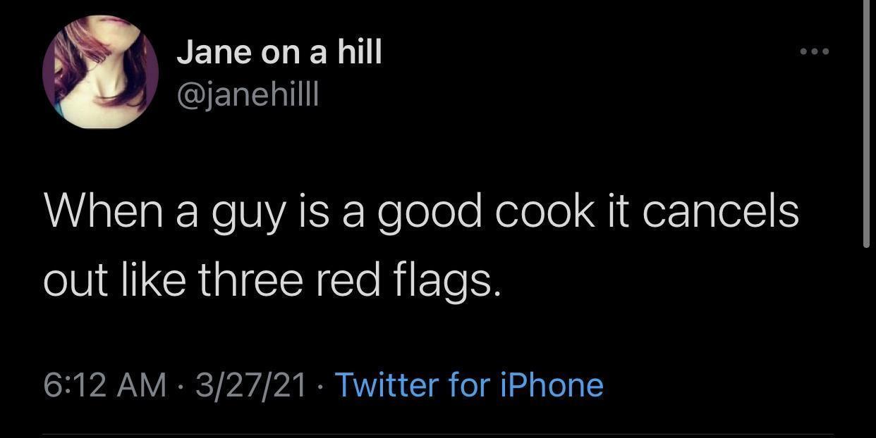 g Jane on a hill PCIERE I W ElaERe VYALK Ne oloe Kelolol fer1glel S out like three red flags 612 AM 32721 Twitter for iPhone