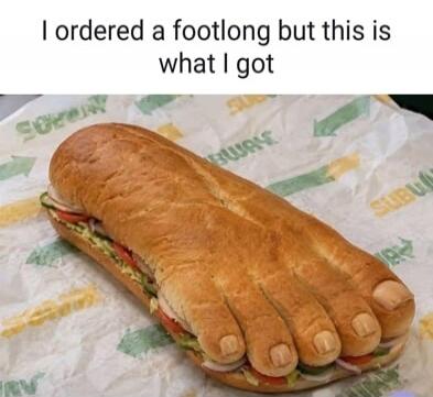 I ordered a footlong but this is what I got