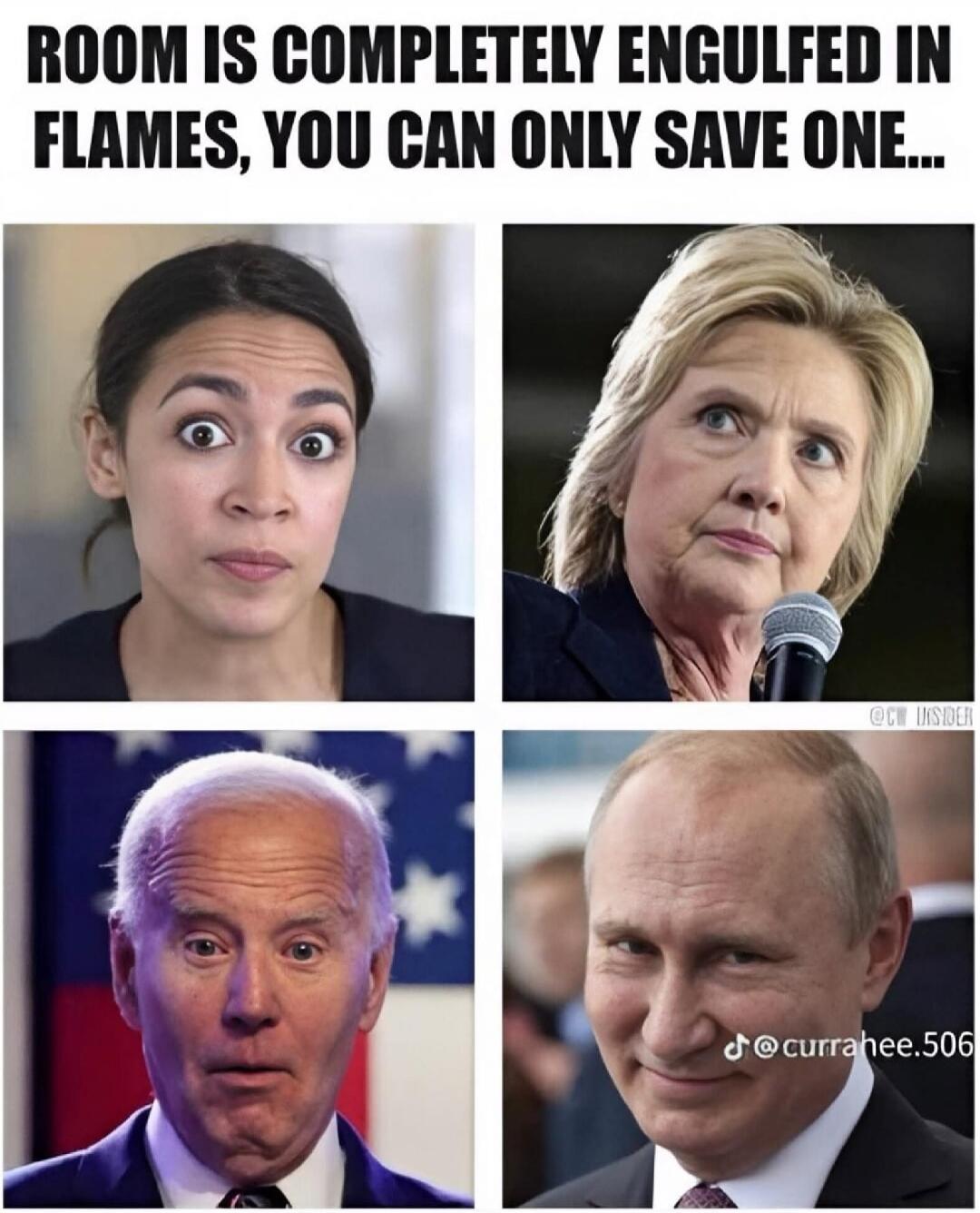 ROOM IS COMPLETELY ENGULFED IN FLAMES, YOU CAN ONLY SAVE ONE...