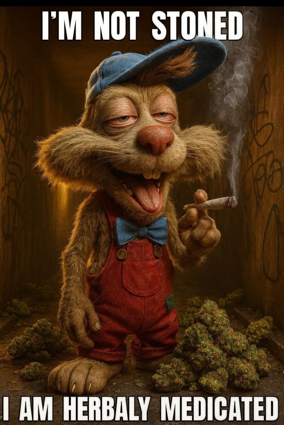I'M NOT STONED I AM HERBALY MEDICATED