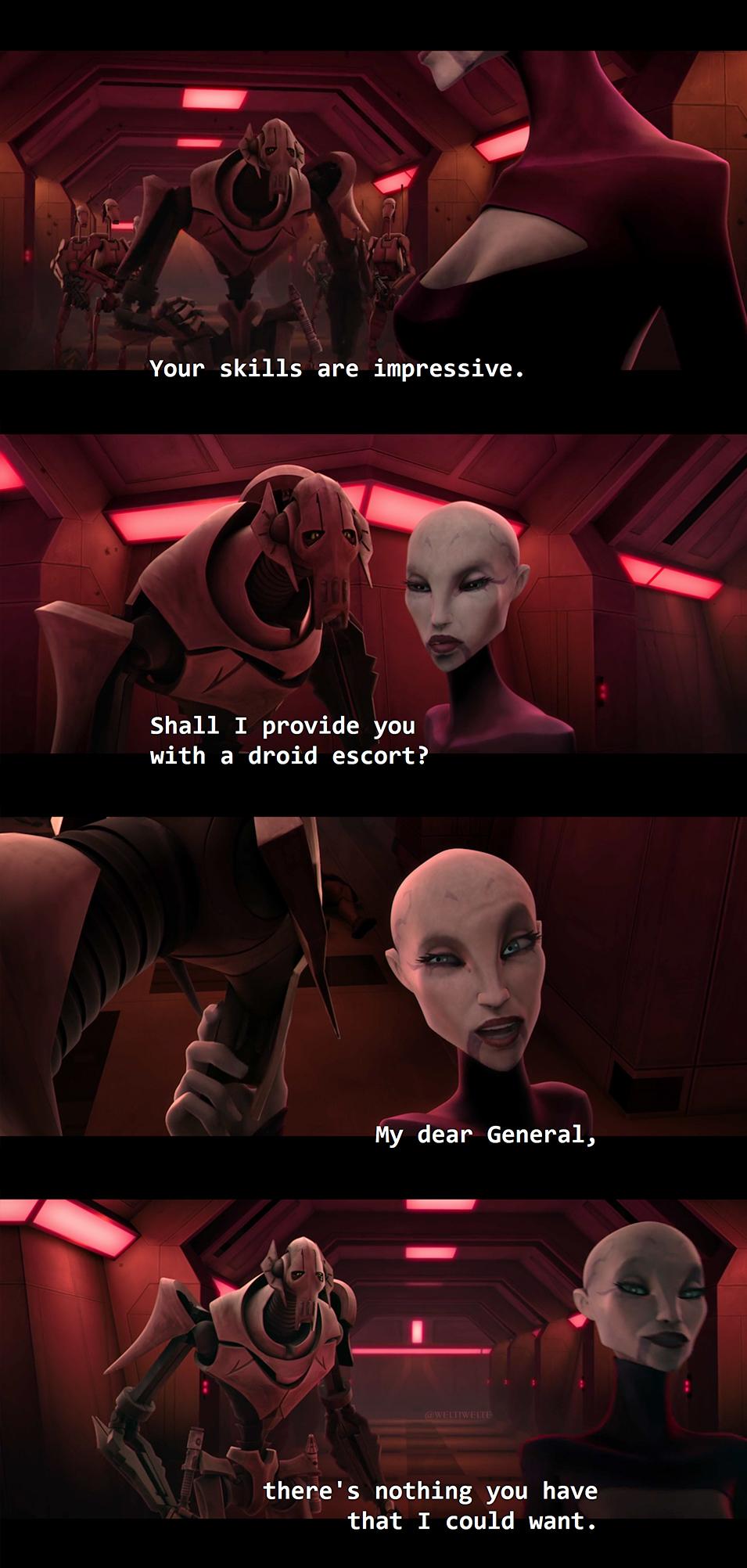 y 72 10 A o T AV e PRV T r with a droid escort there s ngthing you have that I could want
