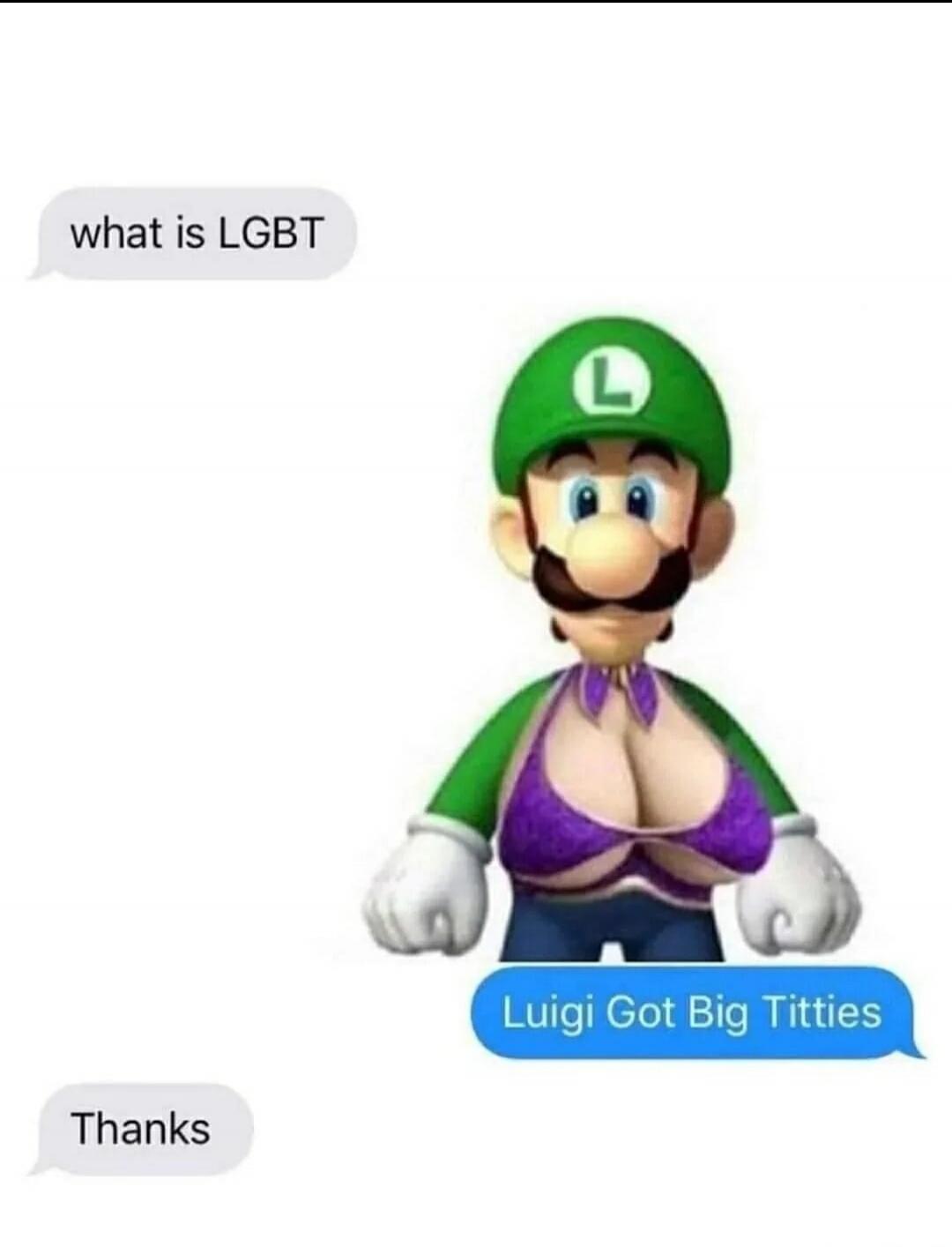 what is LGBT Luigi Got Big Titties Thanks