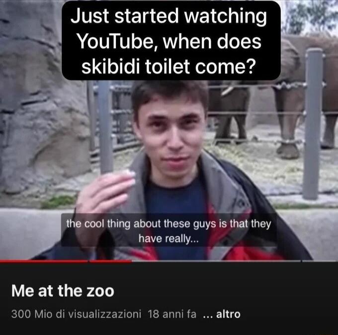 Just started wamng YouTube when eoI cool thing about these guys is that they have really S 4 N Me at the zoo 300 Mio di visualizzazioni 18 anni fa altro