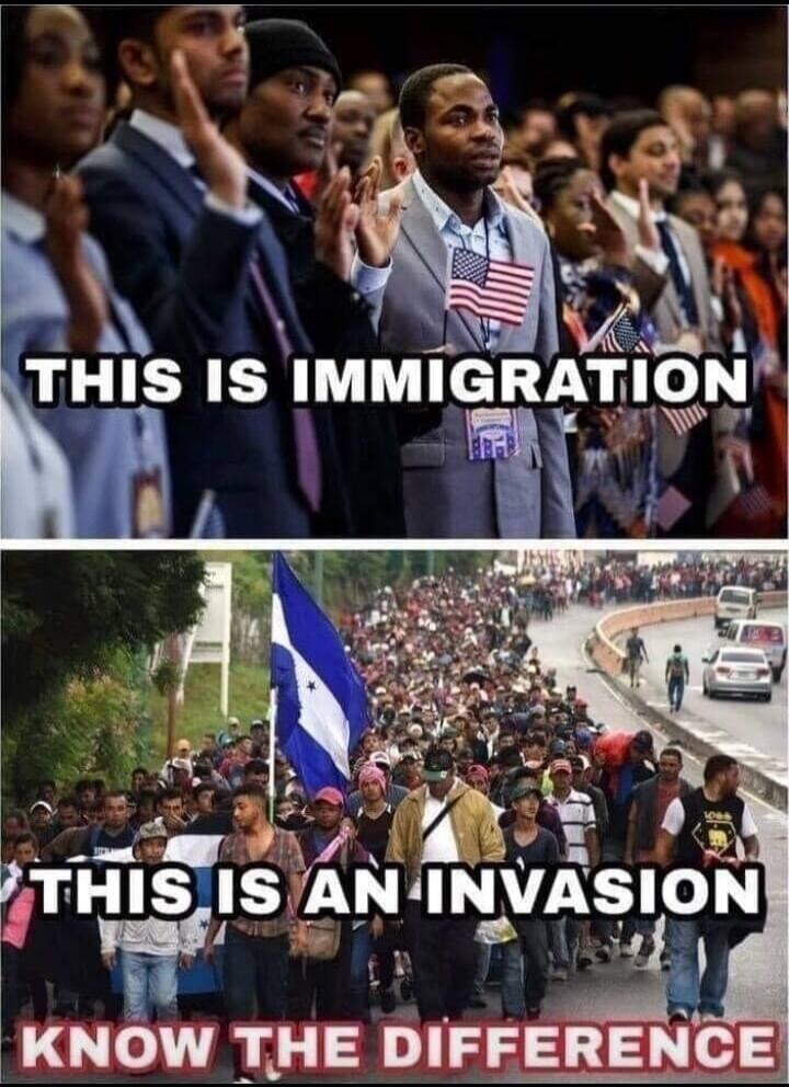 THIS IS IMMIGRATION. THIS IS AN INVASION. KNOW THE DIFFERENCE.