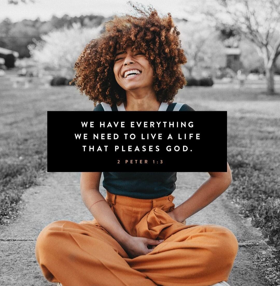 WE HAVE EVERYTHING WE NEED TO LIVE A LIFE THAT PLEASES GOD. 2 PETER 1:3