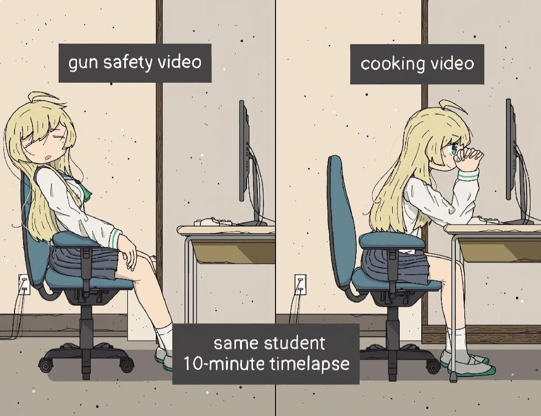 qun safety video cooking video same student 10 minute timelapse