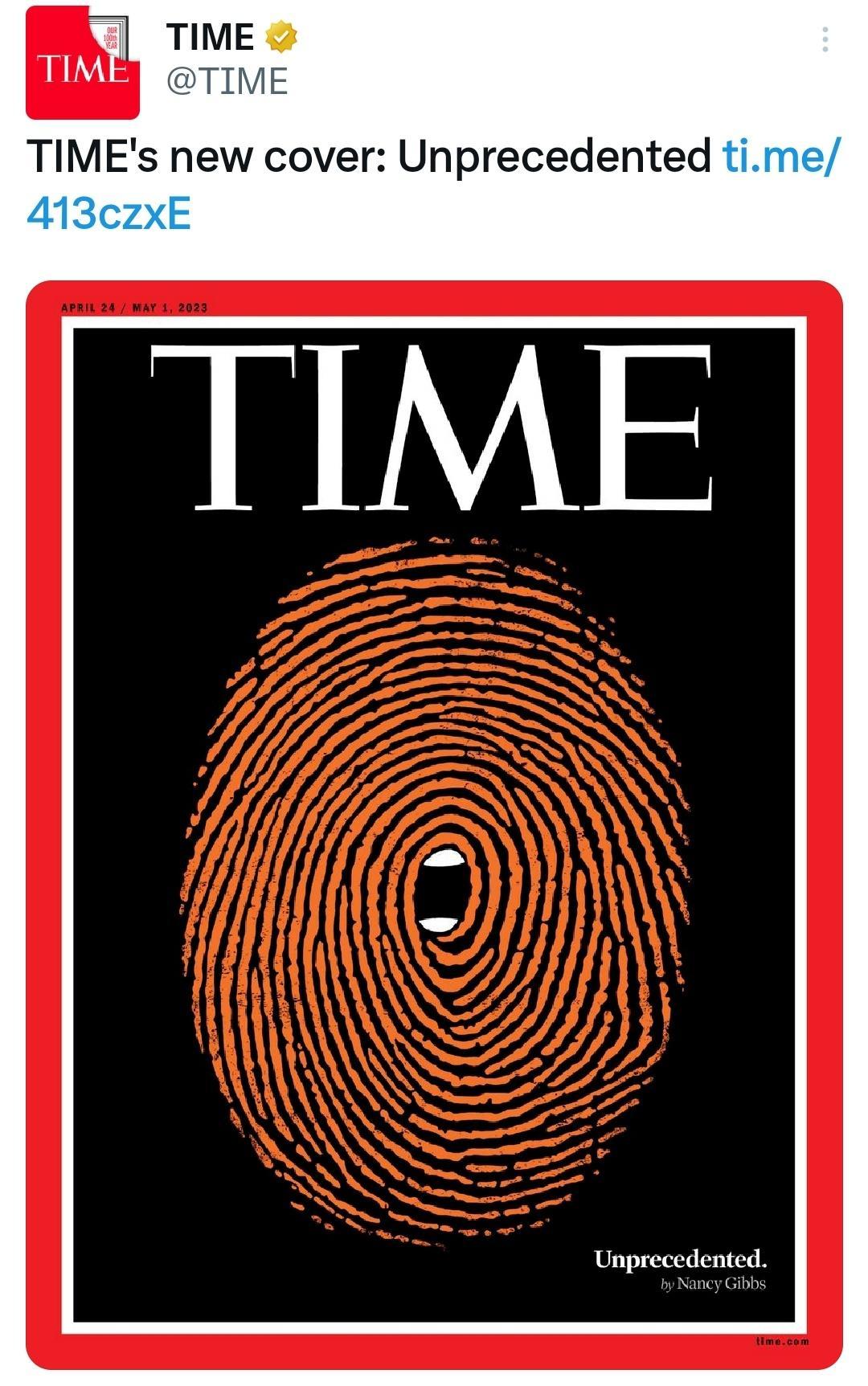 TIME TIME TIMEs new cover Unprecedented Unprecedented
