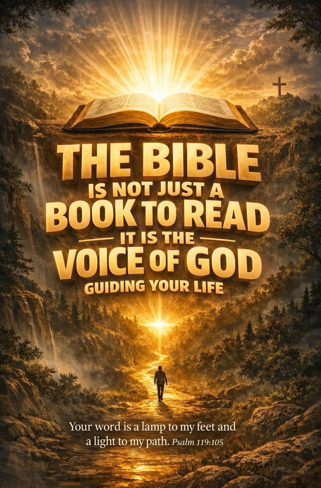 THE BIBLE IS NOT JUST A BOOK TO READ - IT IS THE VOICE OF GOD GUIDING YOUR LIFE. Your word is a lamp to my feet and a light to my path. Psalm 119:105