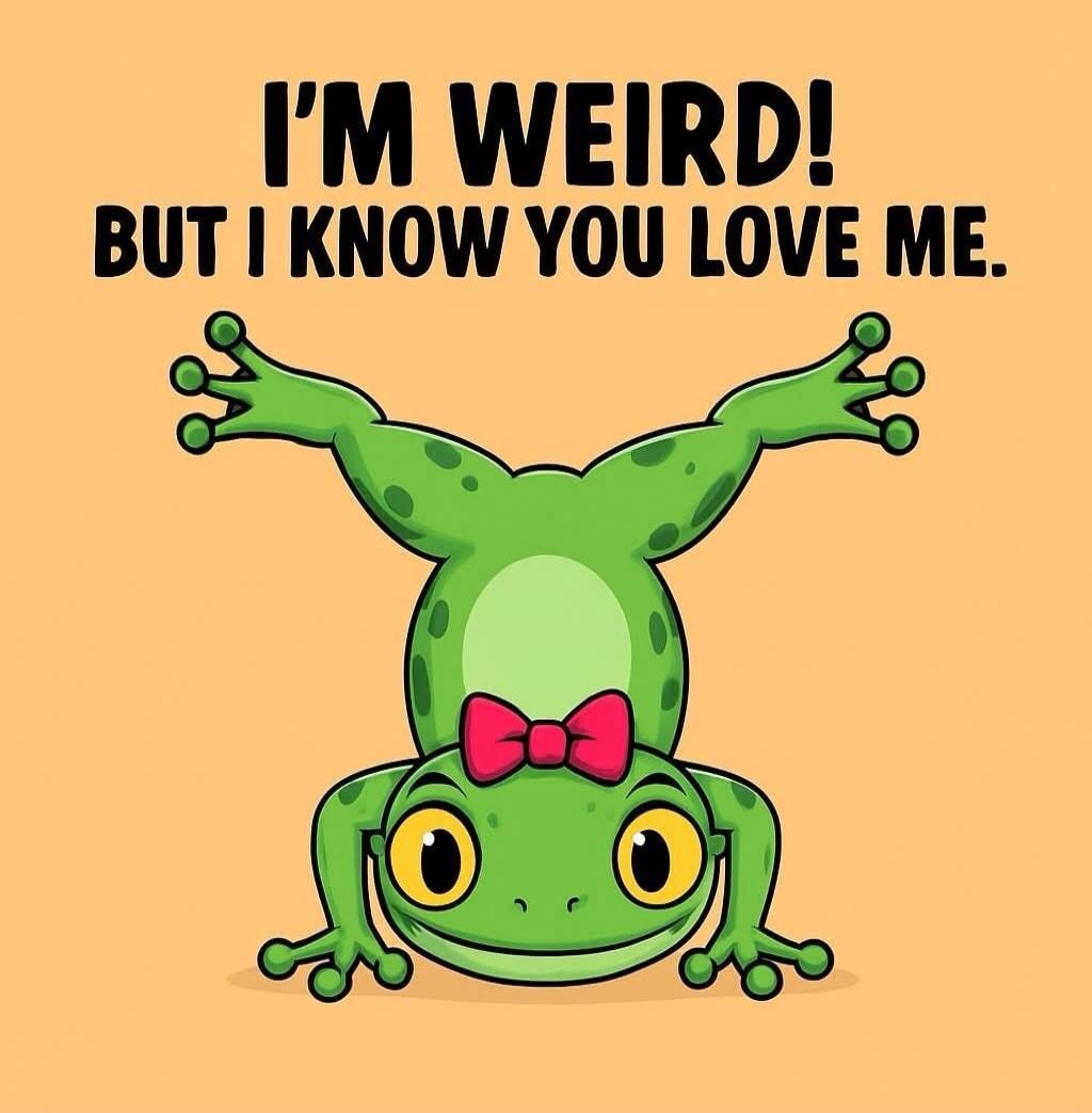 I'M WEIRD! BUT I KNOW YOU LOVE ME.