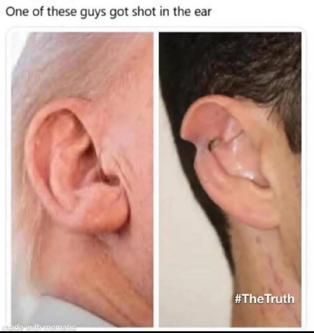 One of these guys got shot in the ear
#TheTruth