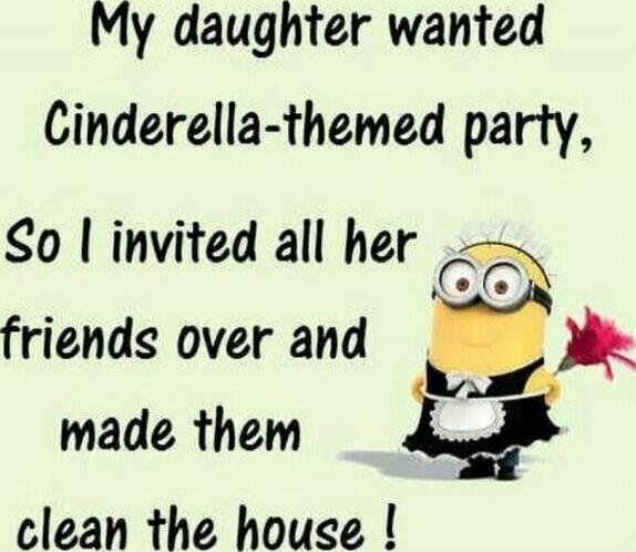 My daughter wanted Cinderella-themed party, So I invited all her friends over and made them clean the house!
