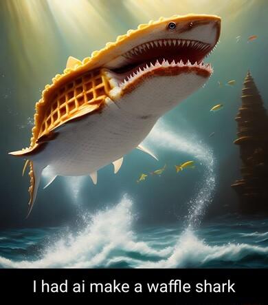 had ai make a waffle shark