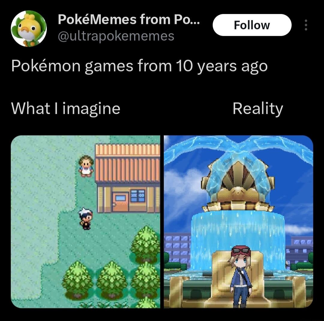 PokMemes from Po Follow ultrapokememes Pokmon games from 10 years ago What imagine R