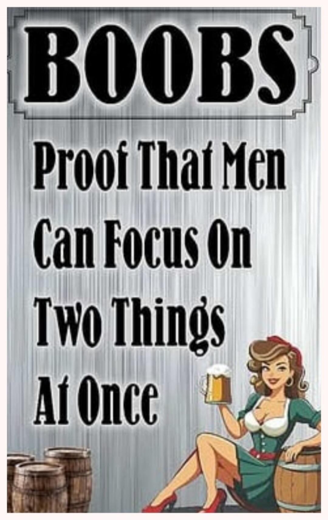 BOOBS Proof That Men Can Focus On Two Things At Once