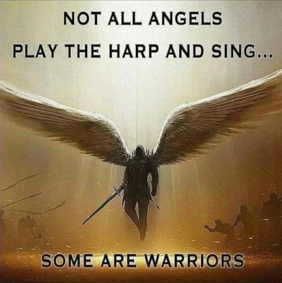 NOT ALL ANGELS PLAY THE HARP AND SING... SOME ARE WARRIORS