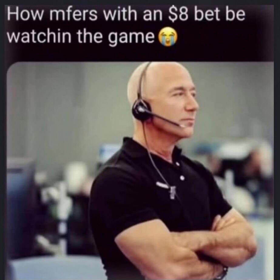 How mfers with an $8 bet be watchin the game 😭