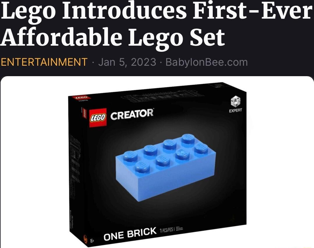 Lego Introduces First Ever Affordable Lego Set NN INVIEN g