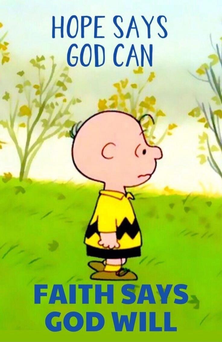 HOPE SAYS GOD CAN FAITH SAYS GOD WILL