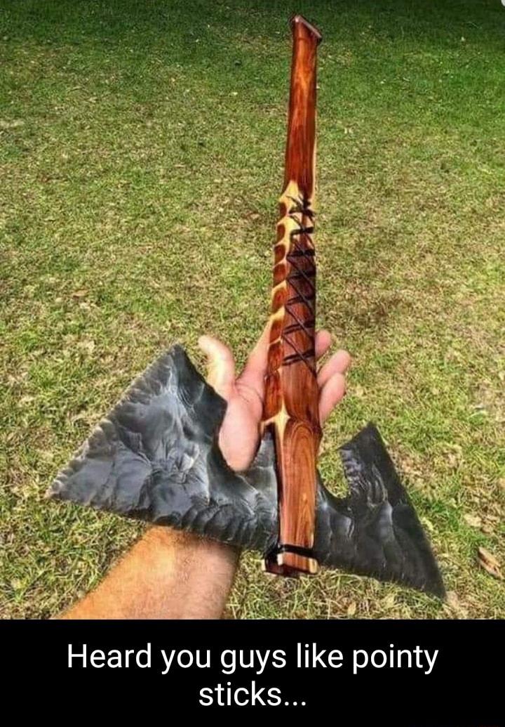 Heard you guys like pointy sticks