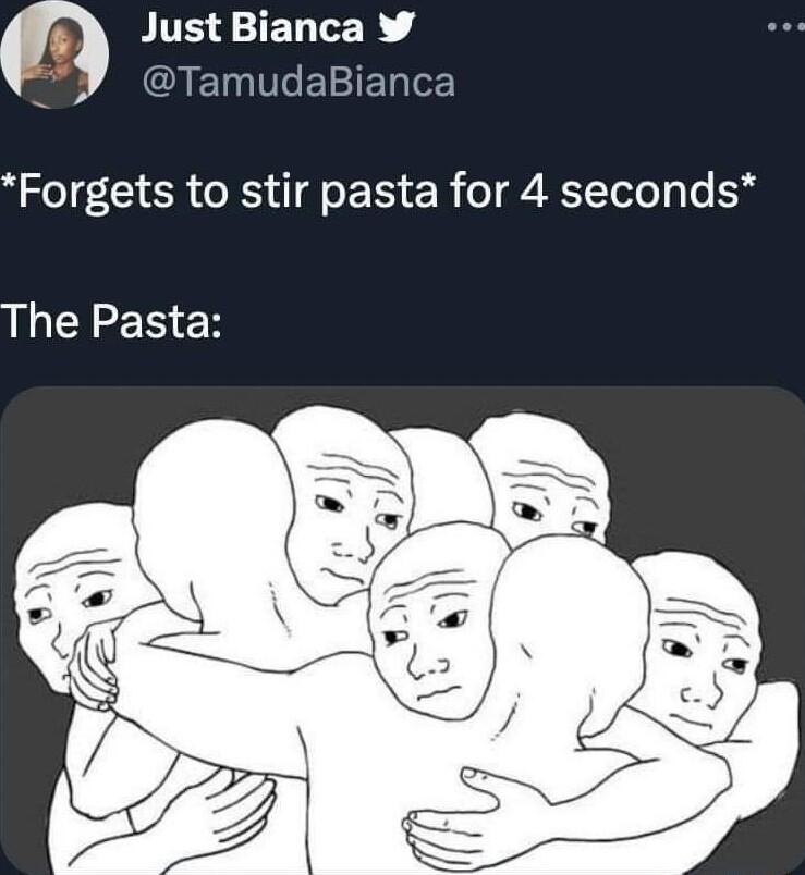 WLUEEELLER 2 ETG I ELIEL o Forgets to stir pasta for 4 seconds The Pasta