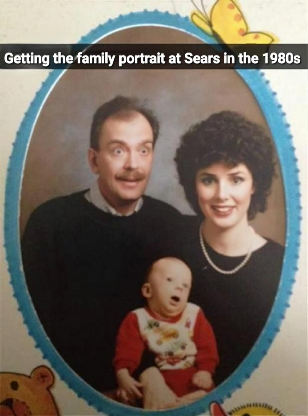 Getting the family portrait at Sears in the 1980s