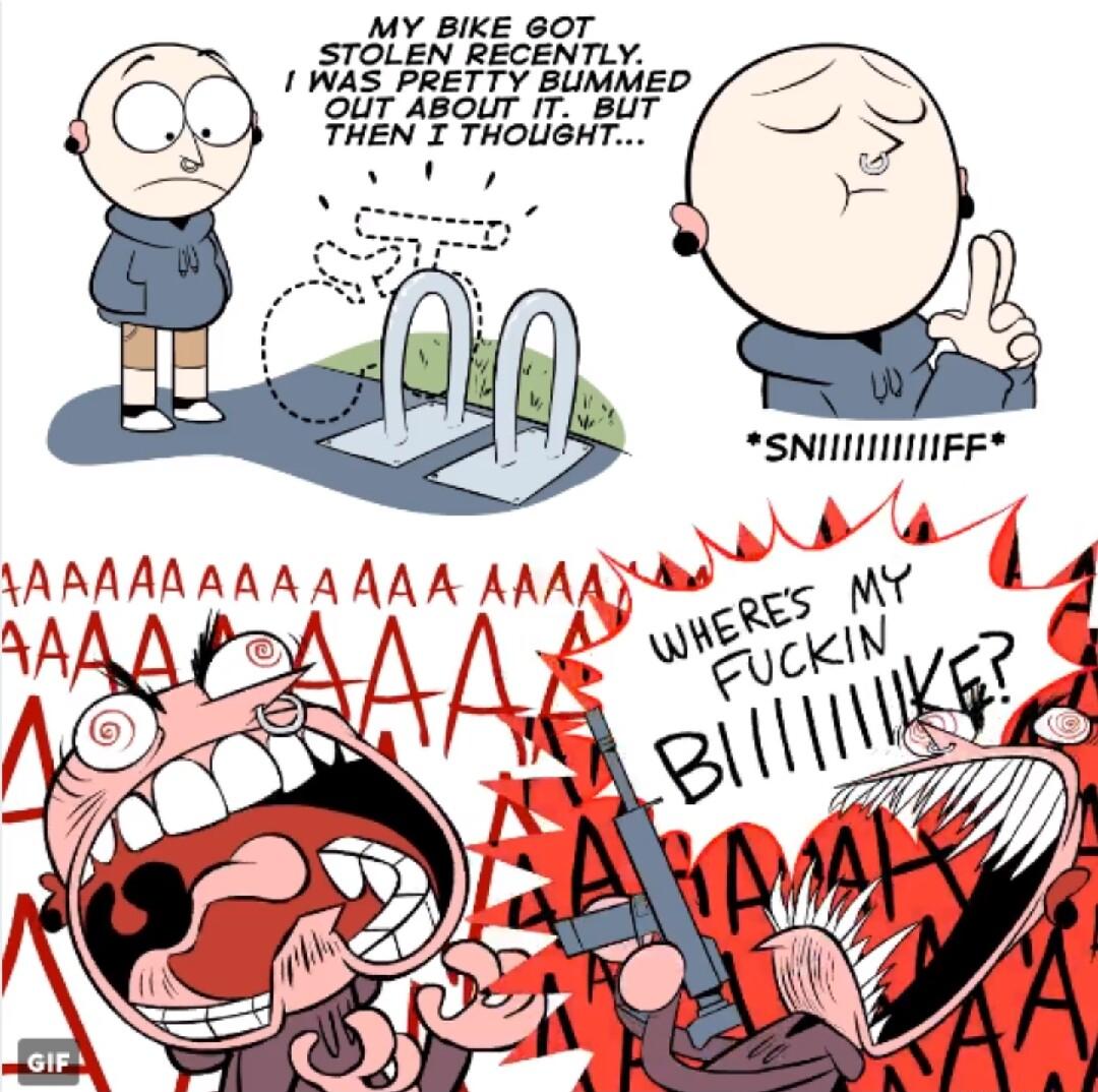 MY BIKE 60T STOLEN RECENTLY 1 WAS PRETTY BUMMED T ABOUT IT BUT FHEN 2 FitolicnT