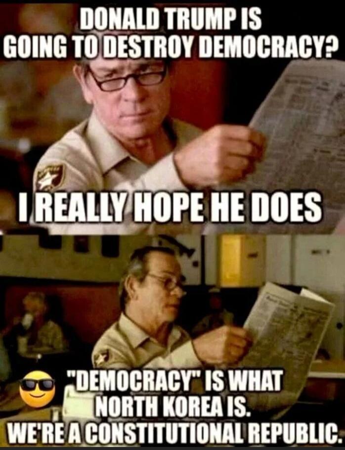 DONALD TRUMP IS GOING TO DESTROY DEMOCRACY? I REALLY HOPE HE DOES 