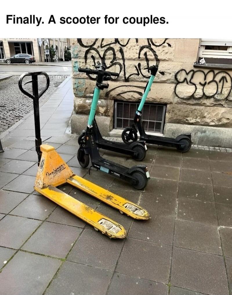 Finally. A scooter for couples.