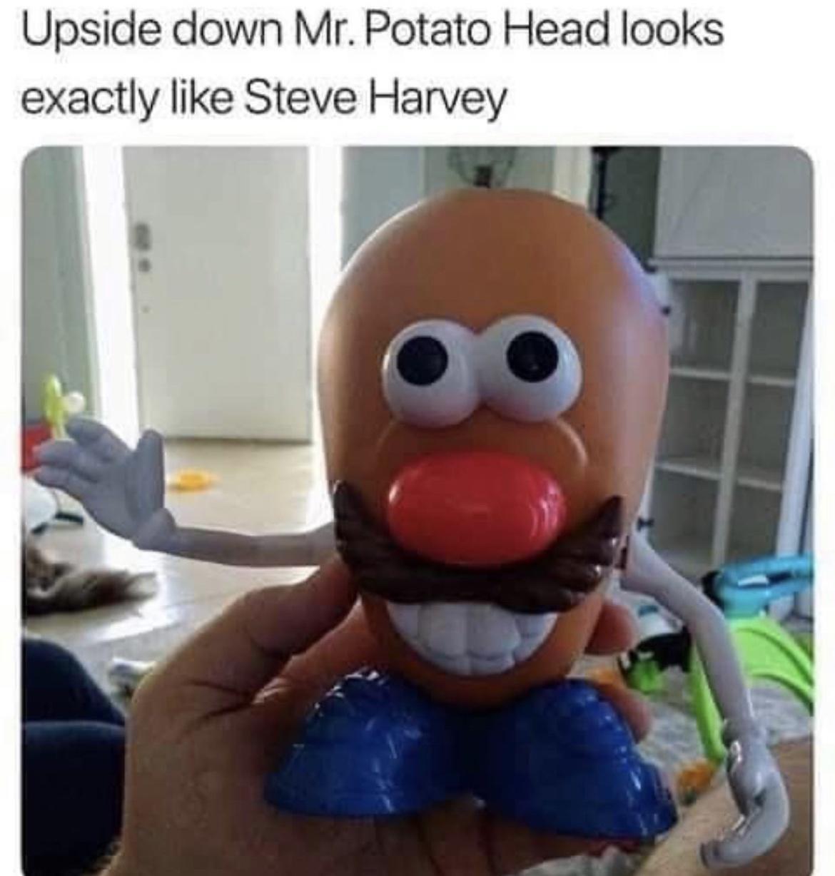 Upside down Mr Potato Head looks exactly like Steve Harvey