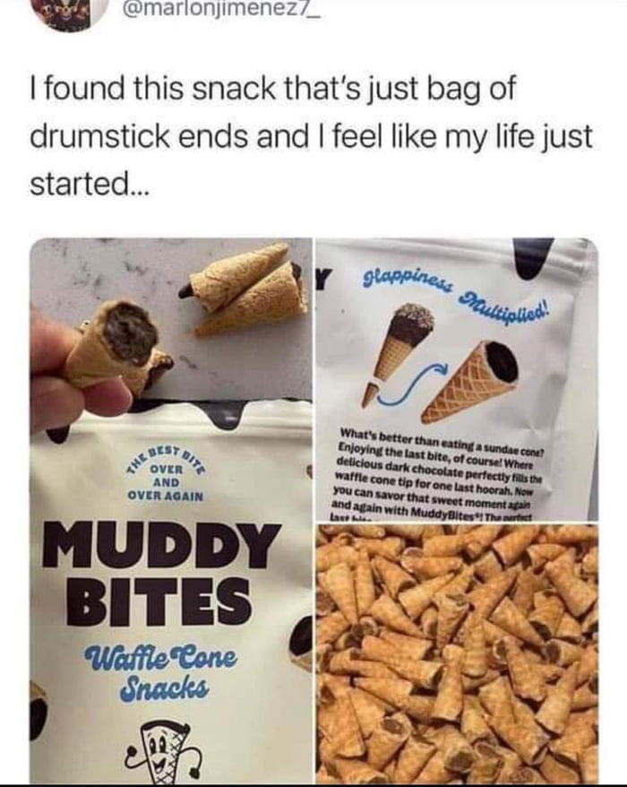 W SRRSO found this snack thats just bag of drumstick ends and feel like my life just started