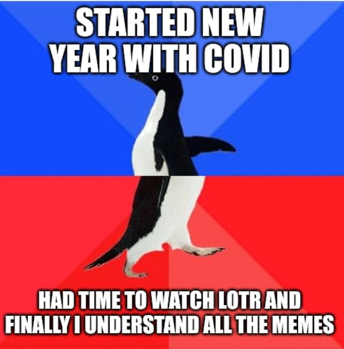 STARTED NEW YEAR WITHCOVID J HAD TIME TO WATCH LOTR AND FINALLY UNDERSTAND ALL THE MEMES