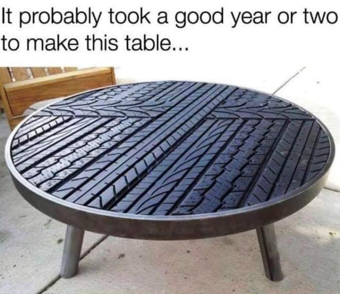 It probably took a good year or two to make this table