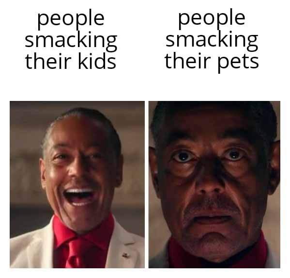 people people smacking smacking their kids their pets