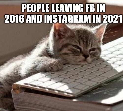 PEOPLE LERVING FB IN 2016 AND INSTAGRAM IN 2021