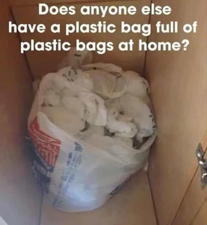 Does anyone else have a plastic bag full of plastic bags at home