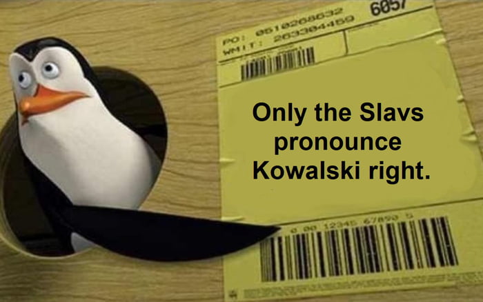 a2 g Only the Slavs K plonoUnce b Kowalski right