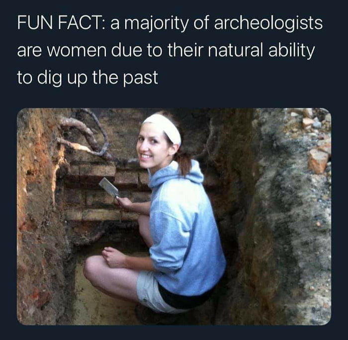 FUN FACT a majority of archeologists EICRWelnalsTaRe BlR oRiale a1 U 1 ol f1aY to dig up the past