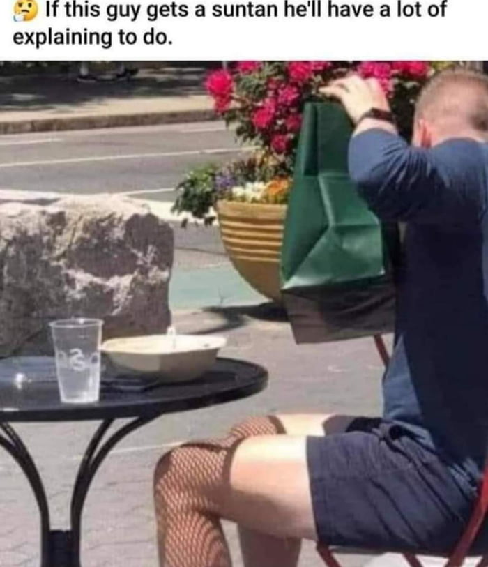 If this guy gets a suntan hell have a lot 0 explaining to do