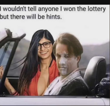 wouldnt tell anyone won the lottery but there will be hints